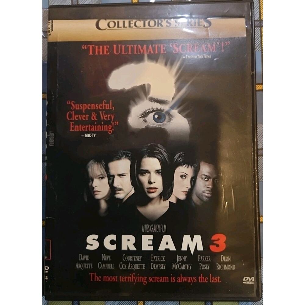 Scream 3 (DVD, 2000) Tested slim case cropped artwork.